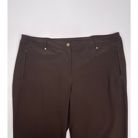 Chico’s Zenergy Stretch Ankle Pants Size 2R Sleek Espresso Activewear - Picture 4 of 7